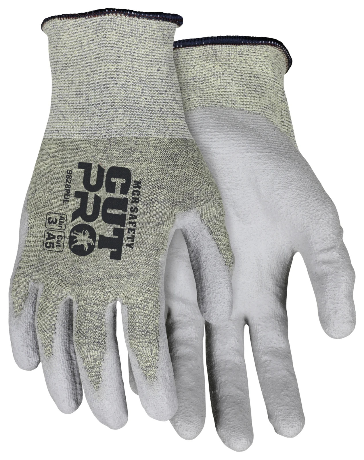 ANSI A5 Cut Pro/ Cut Resistant Gloves with ARX Technology 9828PU, 18 Gauge Green