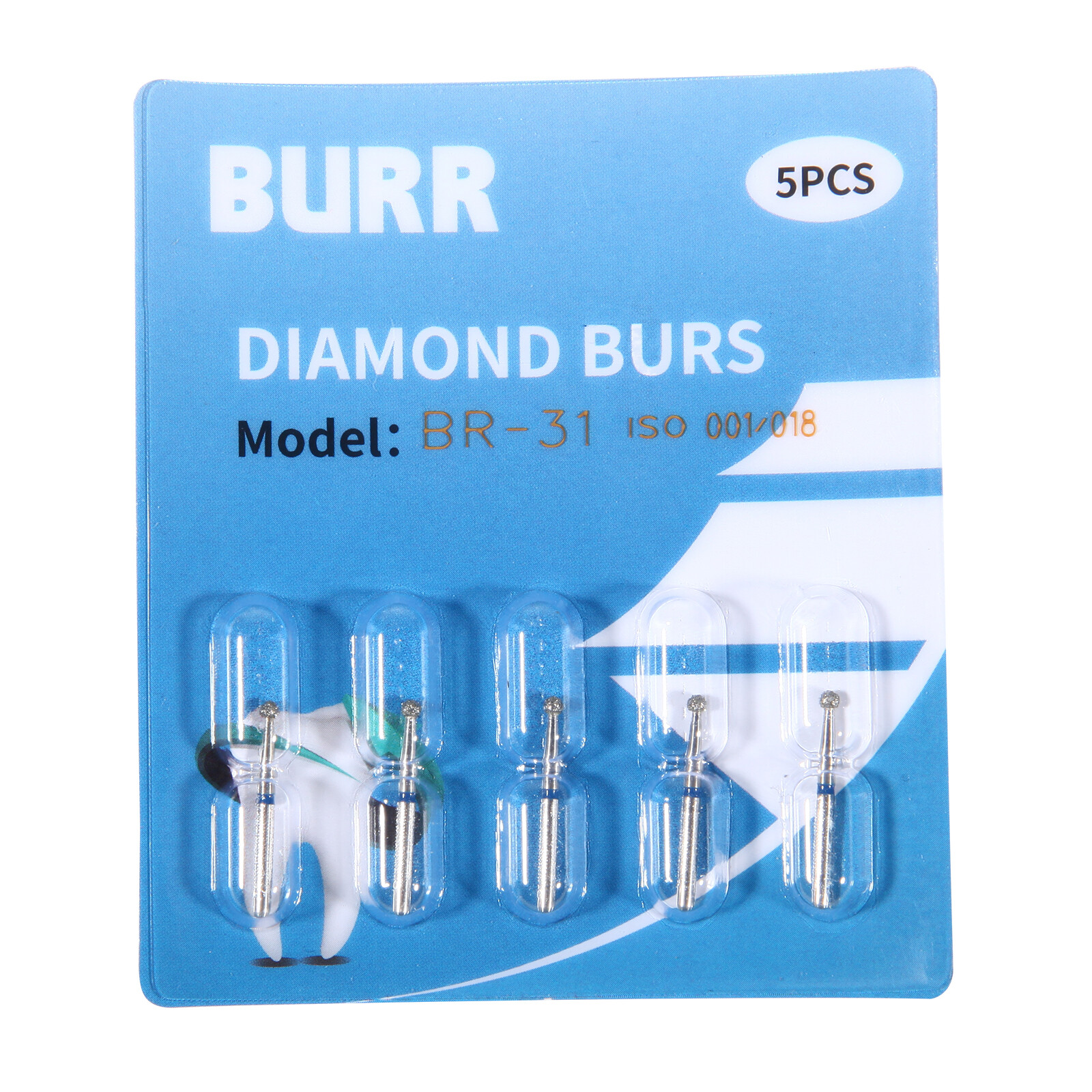 100pcs Fresas salees de diamante redondas para pieza de mano alta velocida FG