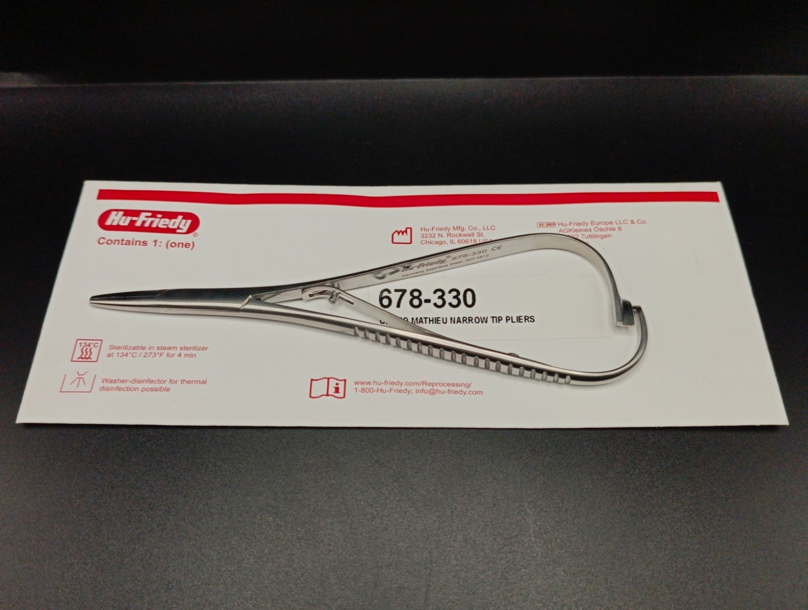 Hu-Friedy Mathieu Narrow Tip Pliers 678-330