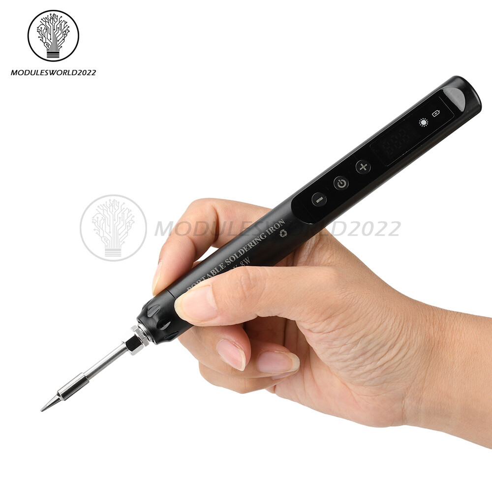 Digital USB Smart Temperature Adjustable Soldering Iron 800mAh battery Portable