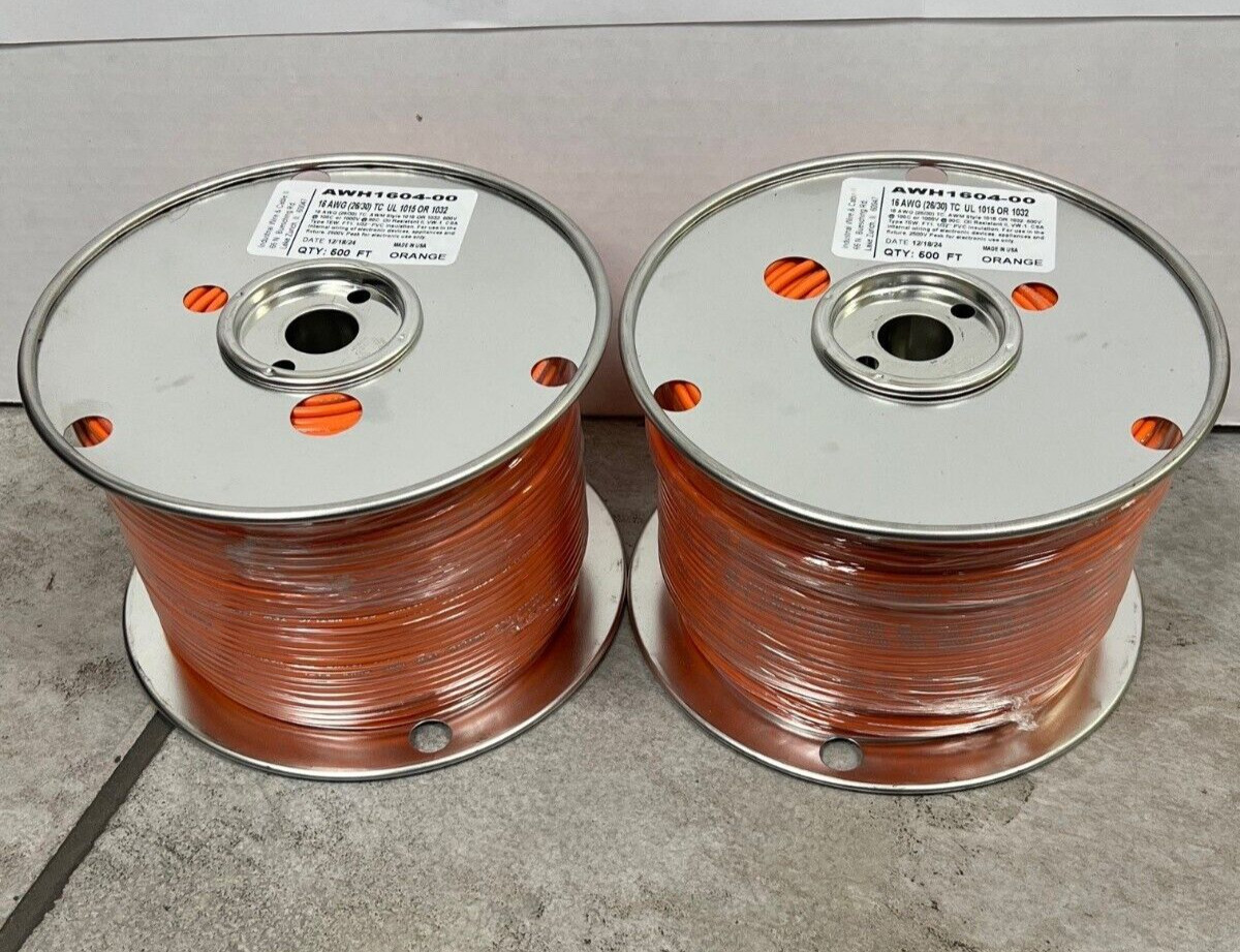 16 AWG (26/30) TINNED COPPER UL 1015 OR 1032 500 FEET ORANGE