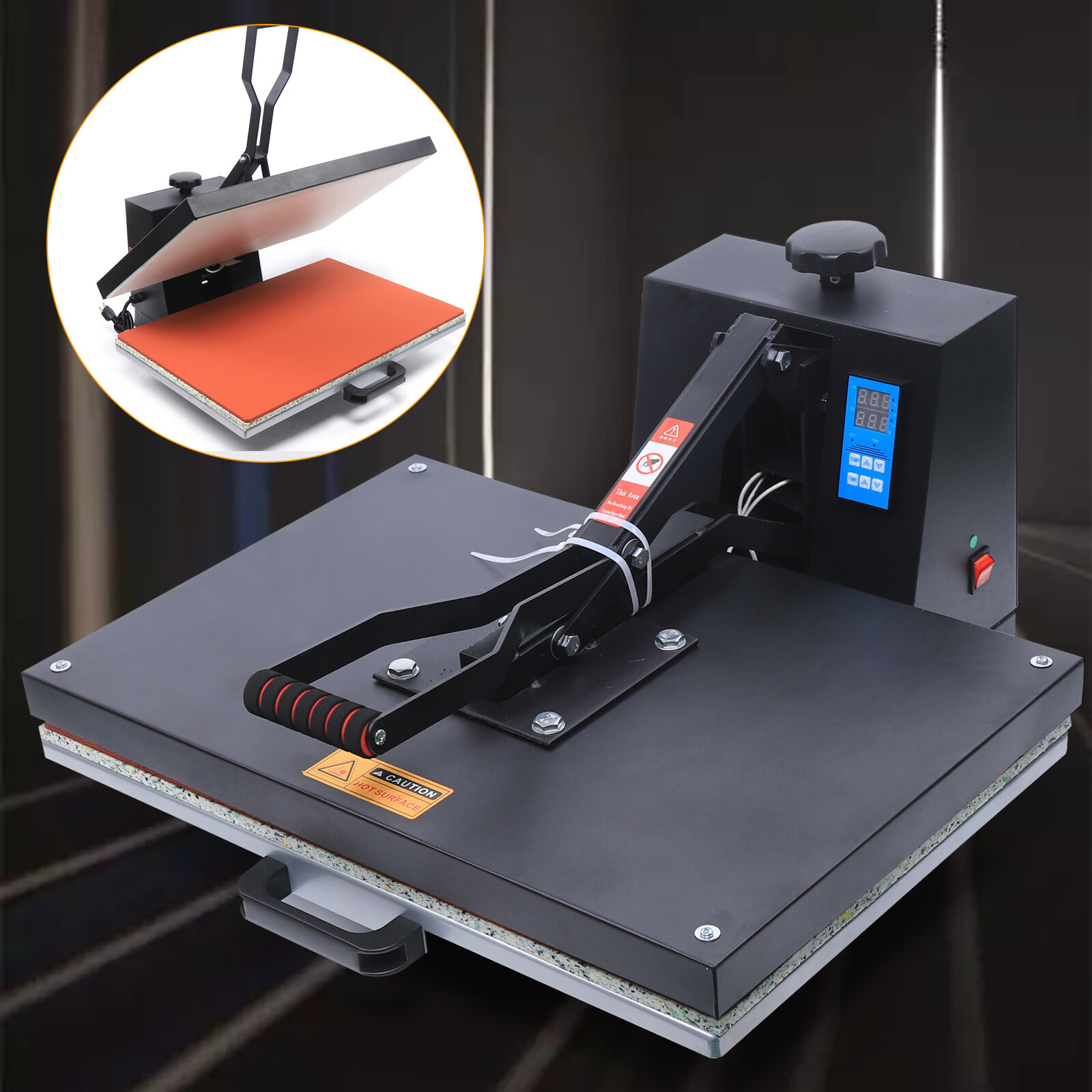 16*24″ Large Size Heat Press Machine 1800W Digital T-shirt Sublimation Transfer