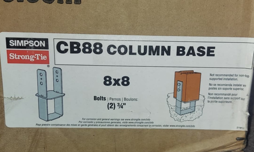 Simpson Strong-Tie CB88HDG 8 x 8 Column Base Hot Dipped Galvanized