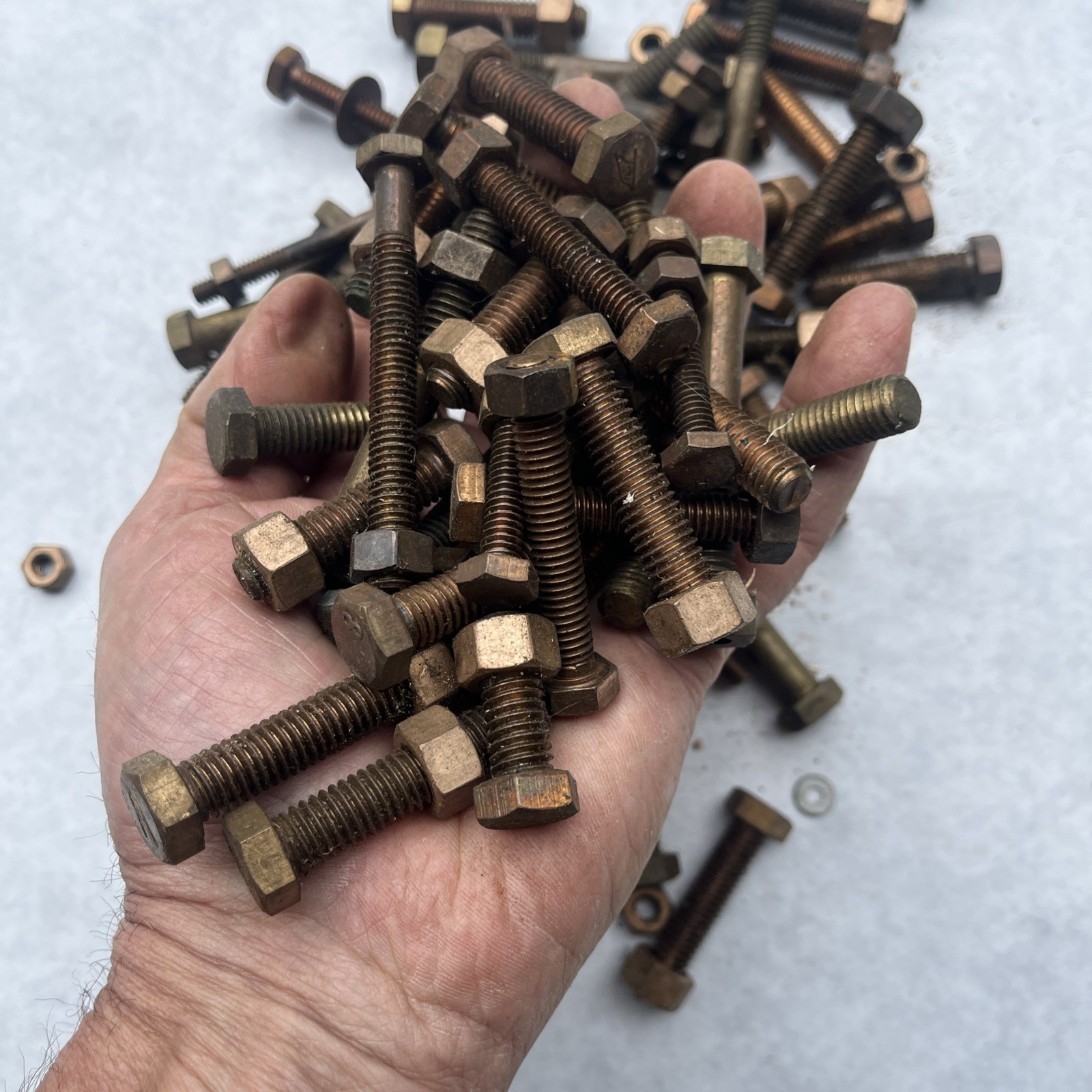 Over 5 Pounds Brass Bronze Cap Screws Etc 1/4 ,5/16 ,3/8