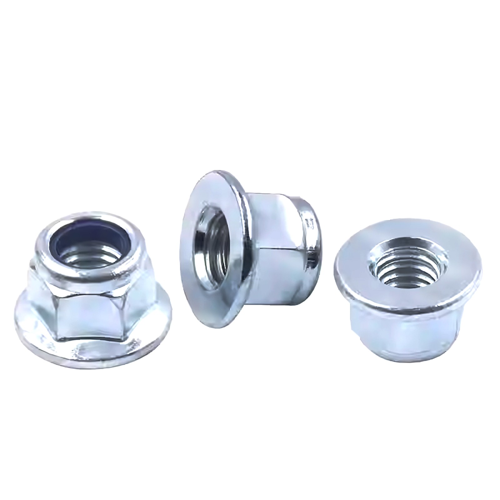 Zinc Flanged Nyloc Nuts Nylon Insert Locking Flange Nuts M4 M5 M6 M8