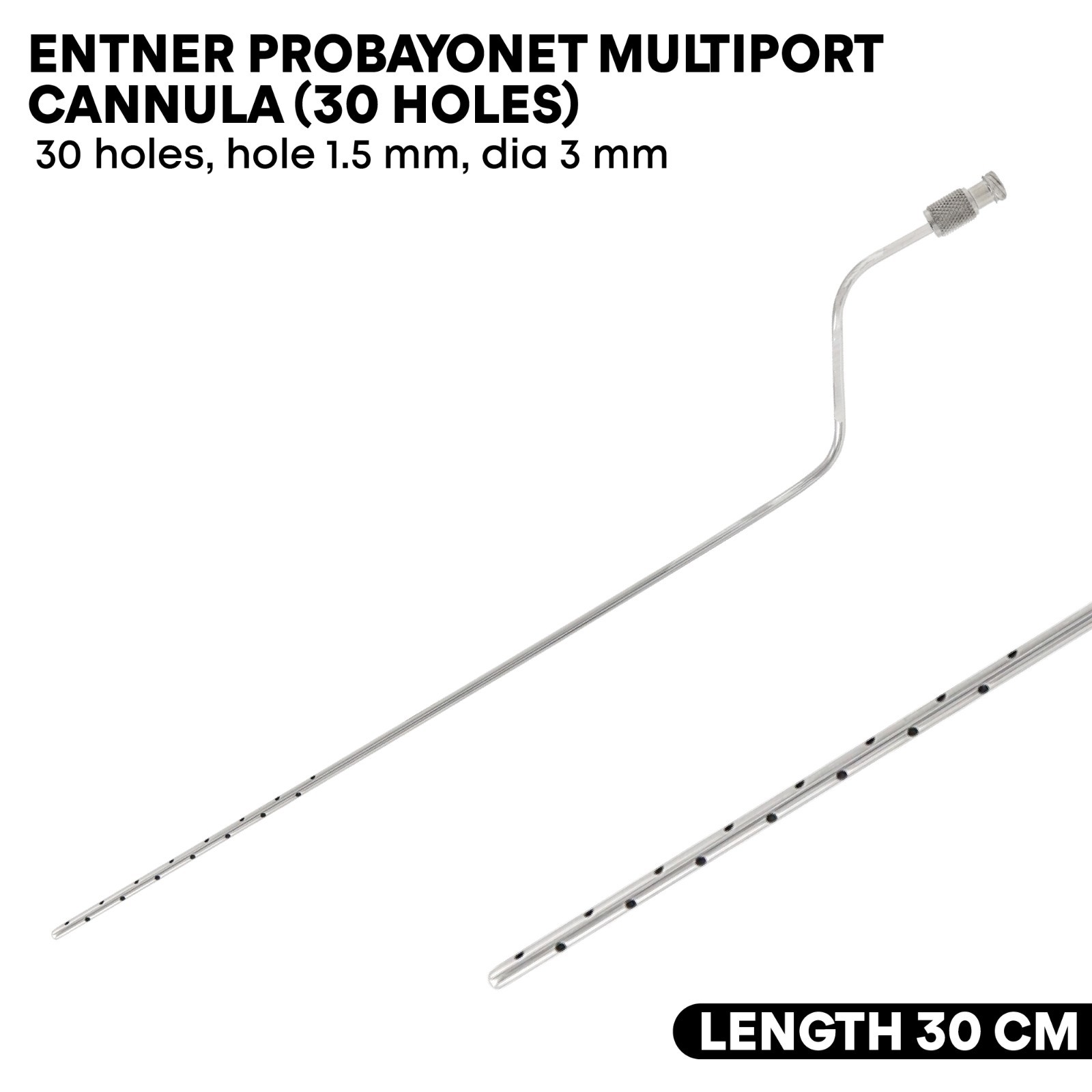 Liposuction Cannulas 30 Holes Length Angled 30 cm Fats Transfer Surgery Tool