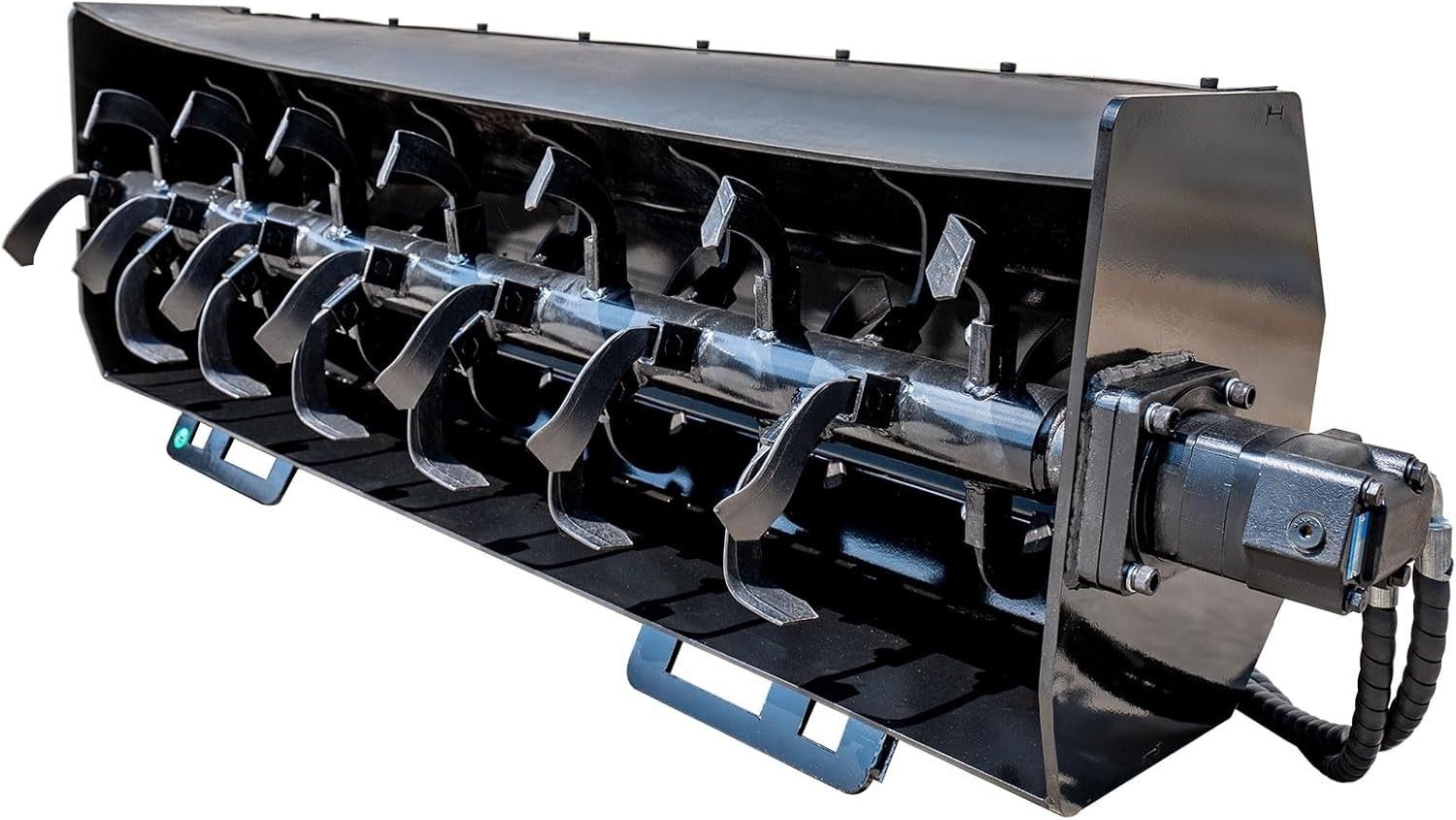 70″ Heavy Duty Rotary Tiller for Low Flow Skid Steer, 6″ Tilling Depth, US Stock