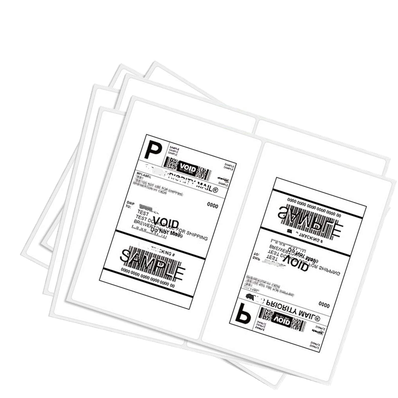 200 Round Corner Half Adhesive Labels for Laser and Ink Jet Printers, White B…