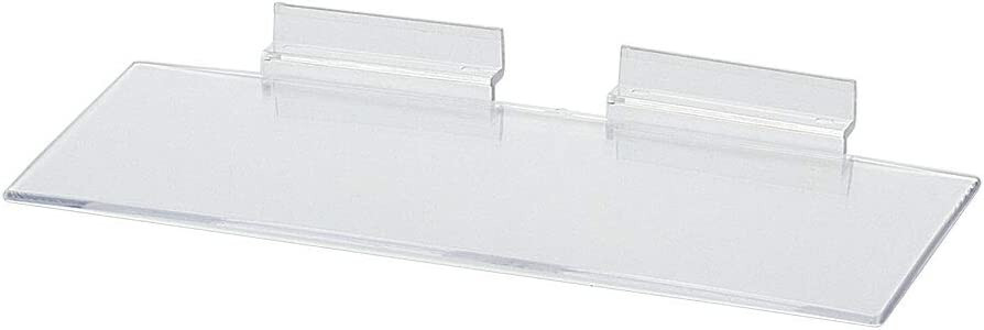 50 Slatwall Shelves Shelf Shoe 4″ x 10″ Display Flat Styrene Clear Acrylic