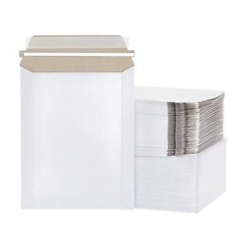 500 – 7×9 White Rigid Stay Flats Self-Seal Cardboard Envelope Mailers 7″x9″
