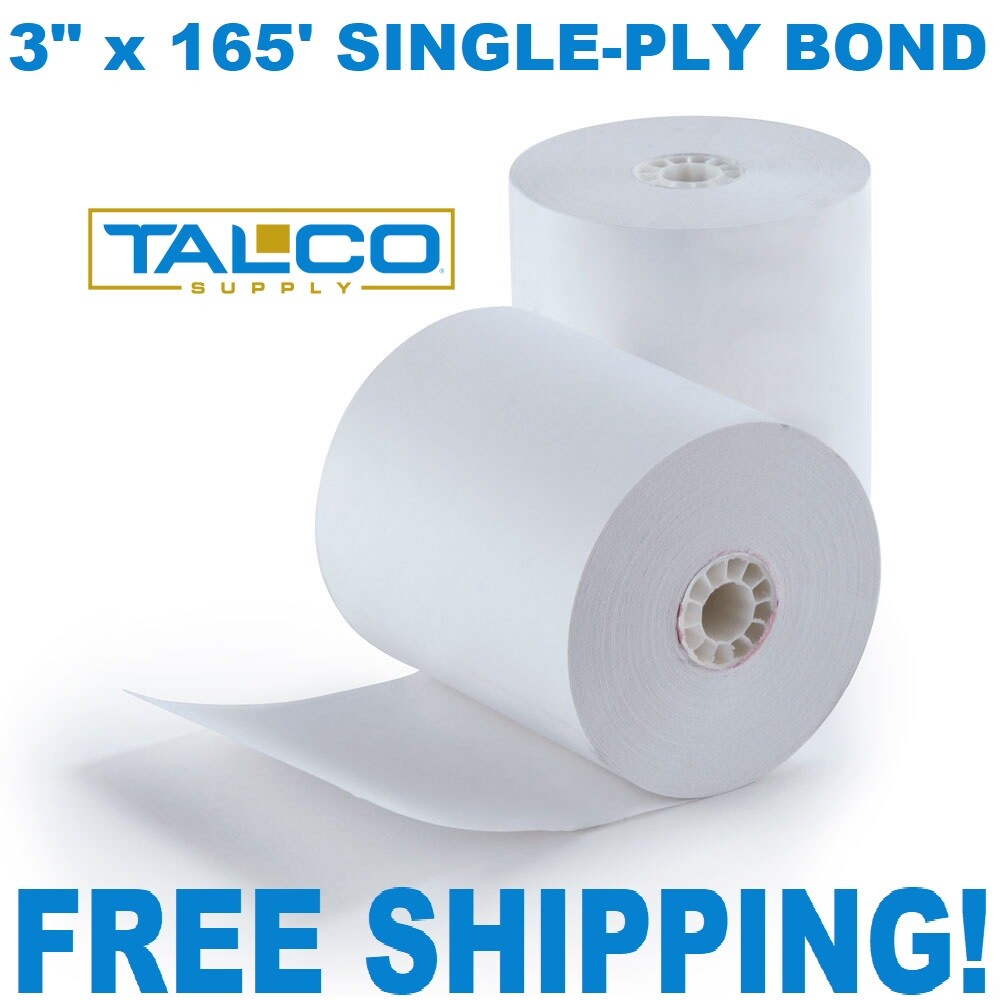 (12) STAR SP700 3″ x 165′ BOND (NON-THERMAL) POS PAPER ROLLS~FAST FREE SHIPPING~