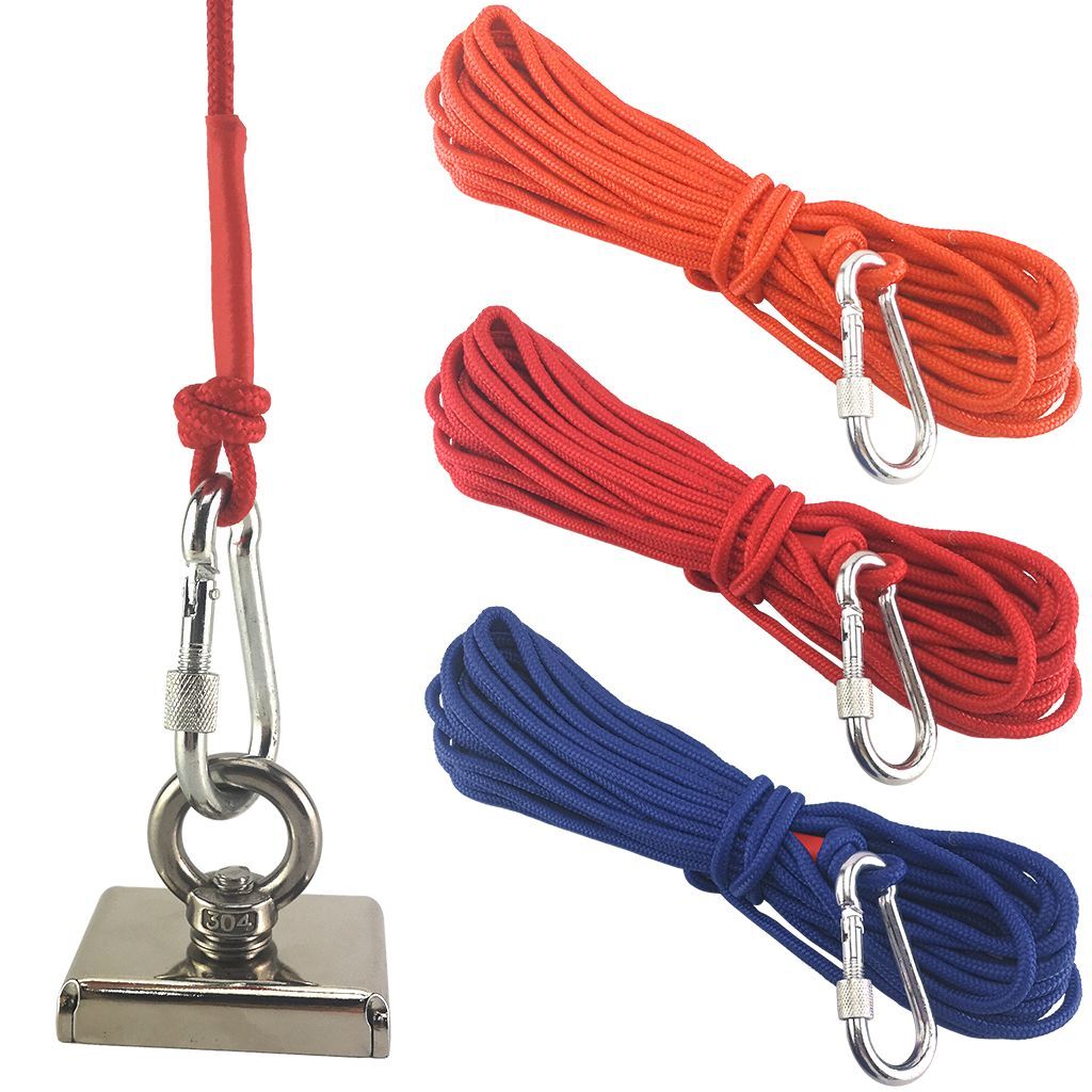 Max 1000LB Fishing Magnet Kit Strong Neodymium Pull Force w/10m Rope & Carabiner