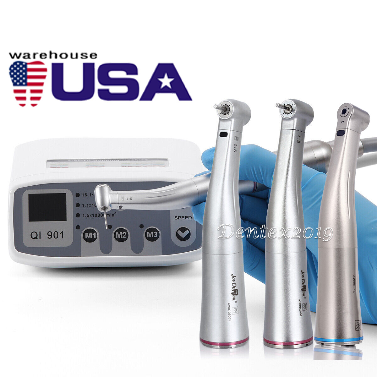 Dental LED Brushless Micro Motor Fiber Optic Contra Angle Handpiece/Cart