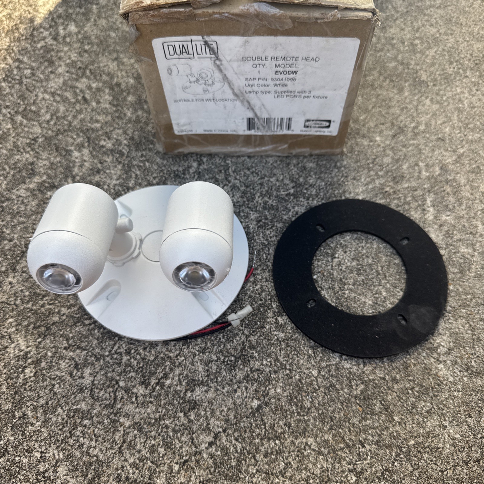 Dual-Lite HUBBELL LIGHTING – DUAL-LITE LED Lamps, Remote Head EVODW
