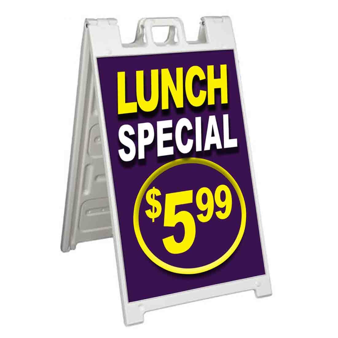 LUNCH SPECIAL $5.99 Signicade 24×36 Aframe Sidewalk Sign Banner Decal SALE