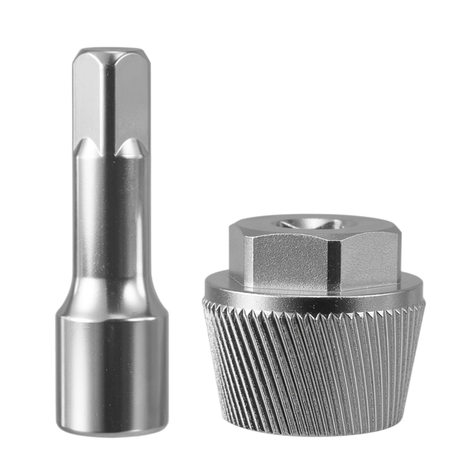 Silver Chrome 1.5” Tub Drain Extractor with 1/2” Socket Bathtub Remover
