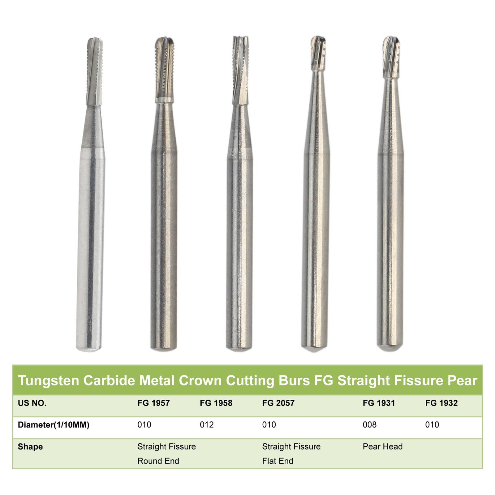 Wave Dental Carbide Bur Round Ball Friction Grip High Speed FG 1/4 1/2 3 6 8 330