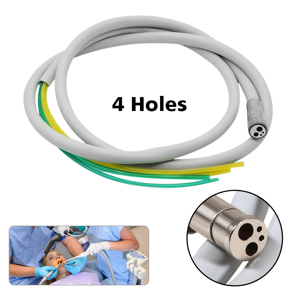 Dental High Speed Handpiece Tubing Hose Midwest 4 Hole Fiber Optic 6 Pin 2 Holes