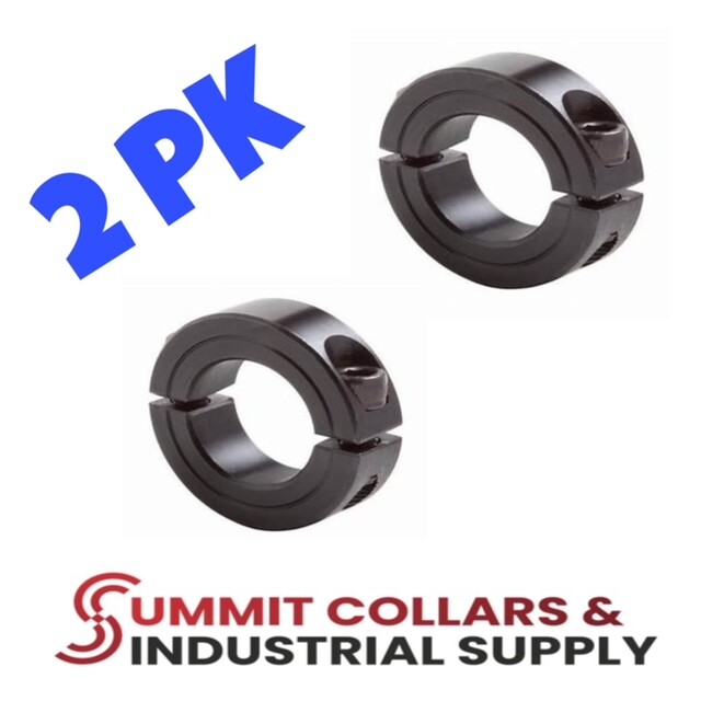 1-3/4” BORE DOUBLE SPLIT STEEL NEW CLAMPING SHAFT COLLAR BLACK OXIDE (2 PCS)