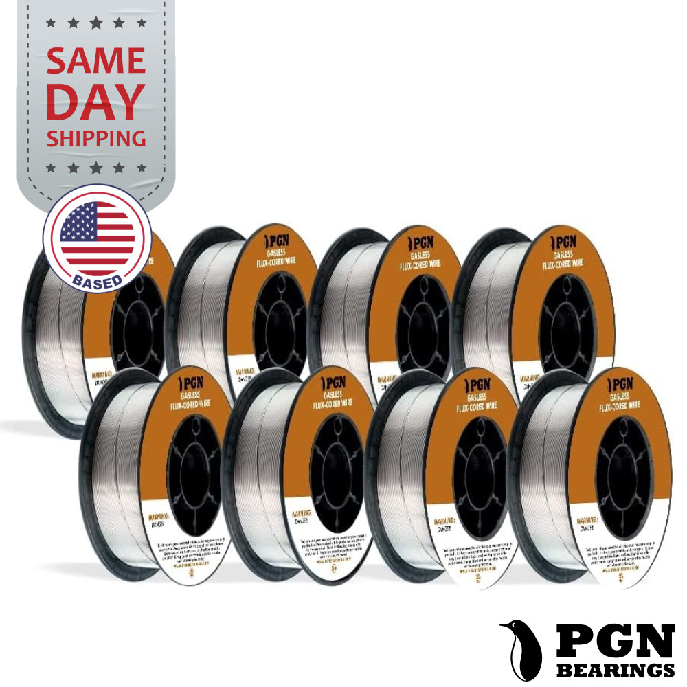(8 x 10-Lb Spools) E71T-11 .035″ Gasless Flux Core Mild Steel MIG Welding Wire