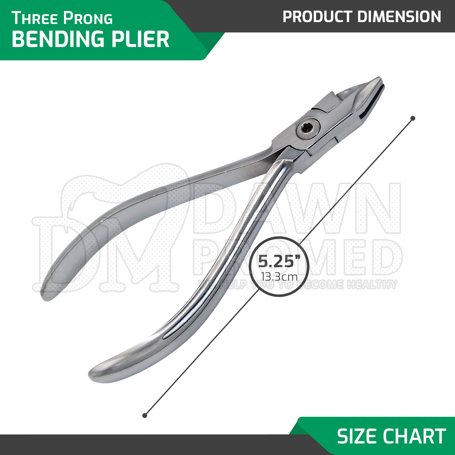 Dental Aderer Plier Three Prong Orthodontic Wire Bending Triple Beak Lab