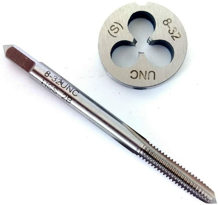 8-32（0.164） Tap And Die, UNC Machine Thread Tap And Round Thread Die Right Hand