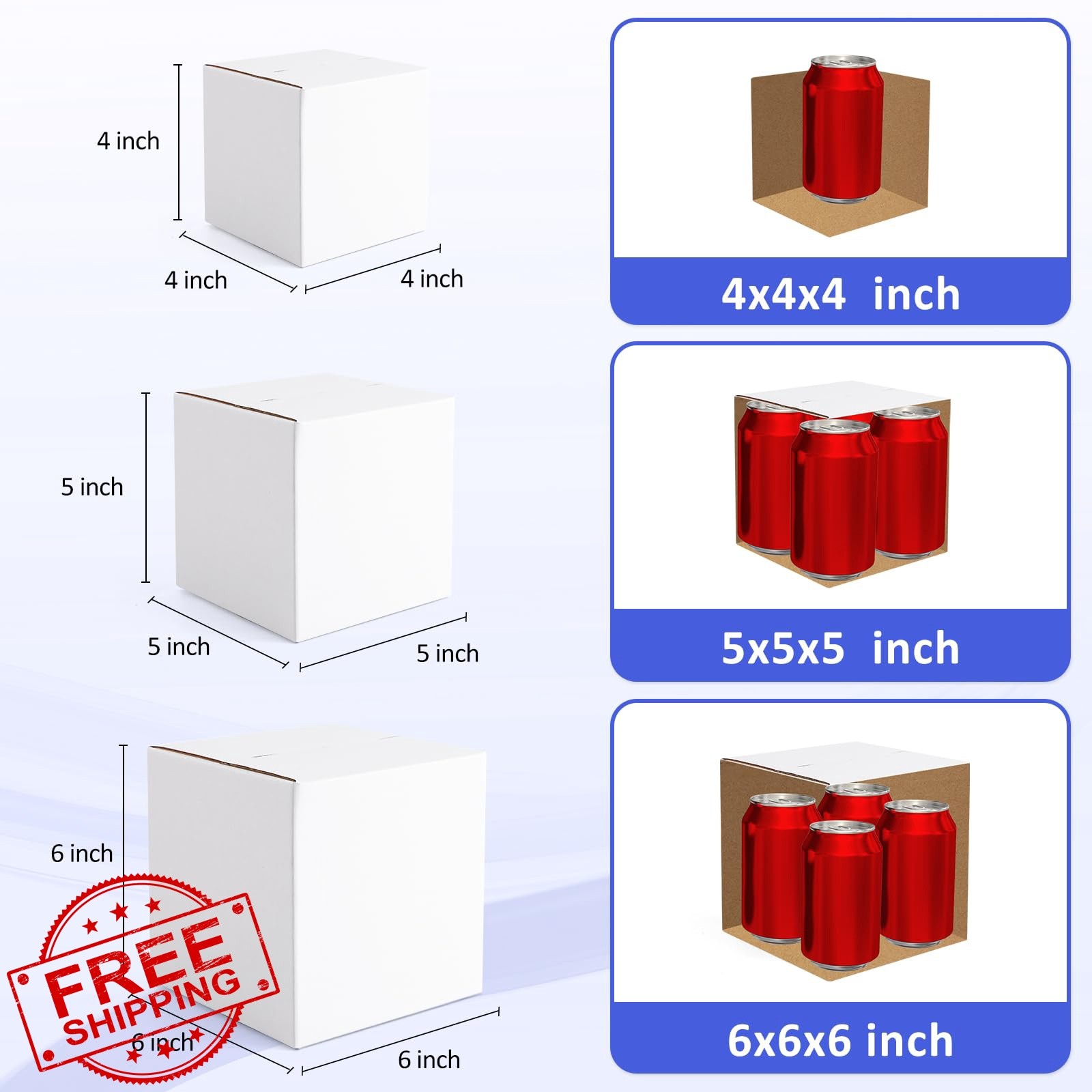 Eupako 12 Pack Small Shipping Boxes Assorted Sizes, 4x4x4 and 5x5x5 and 6x6x6…