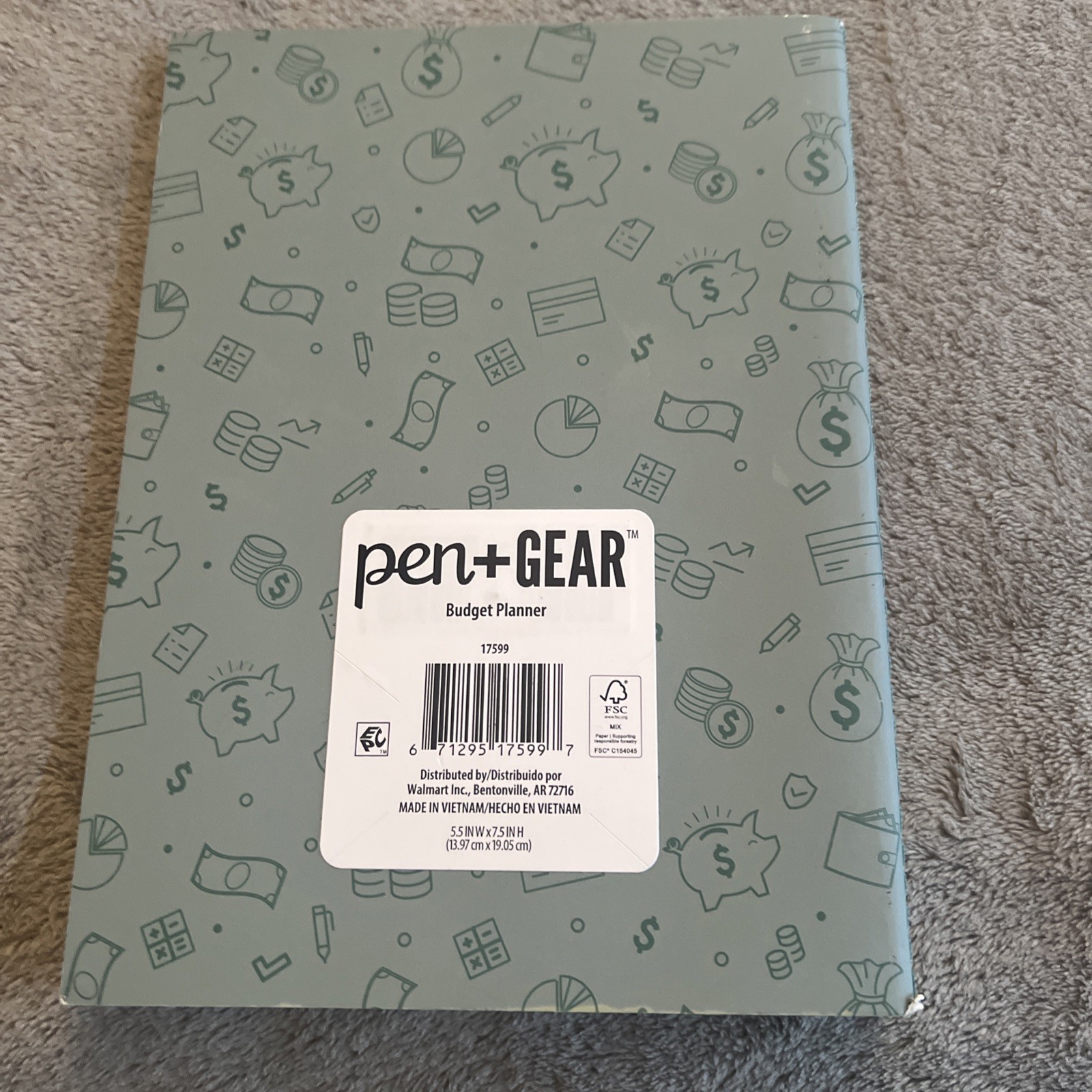 PEN + GEAR Budget Planner 80 Pages Undated 5.5” X 7.5” NEW