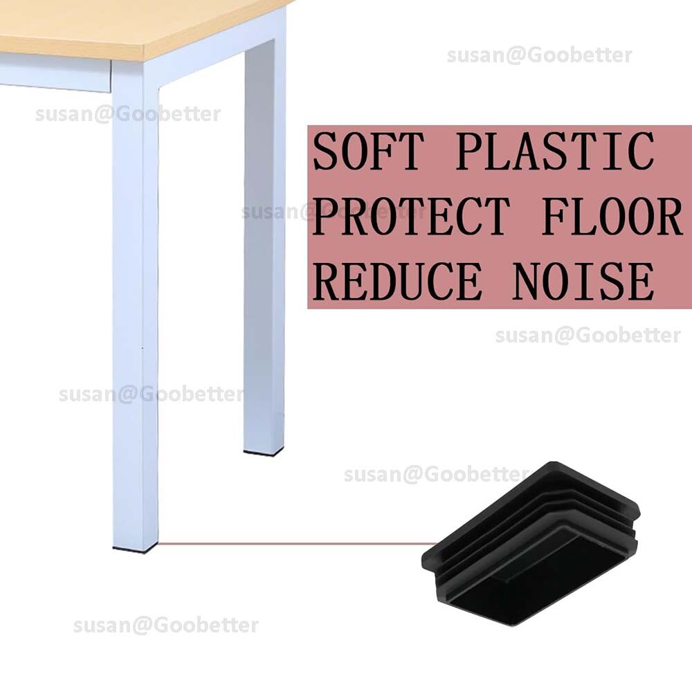 Rectangular Plastic End Caps For Tubing Blanking Plugs Inserts Furniture Feet