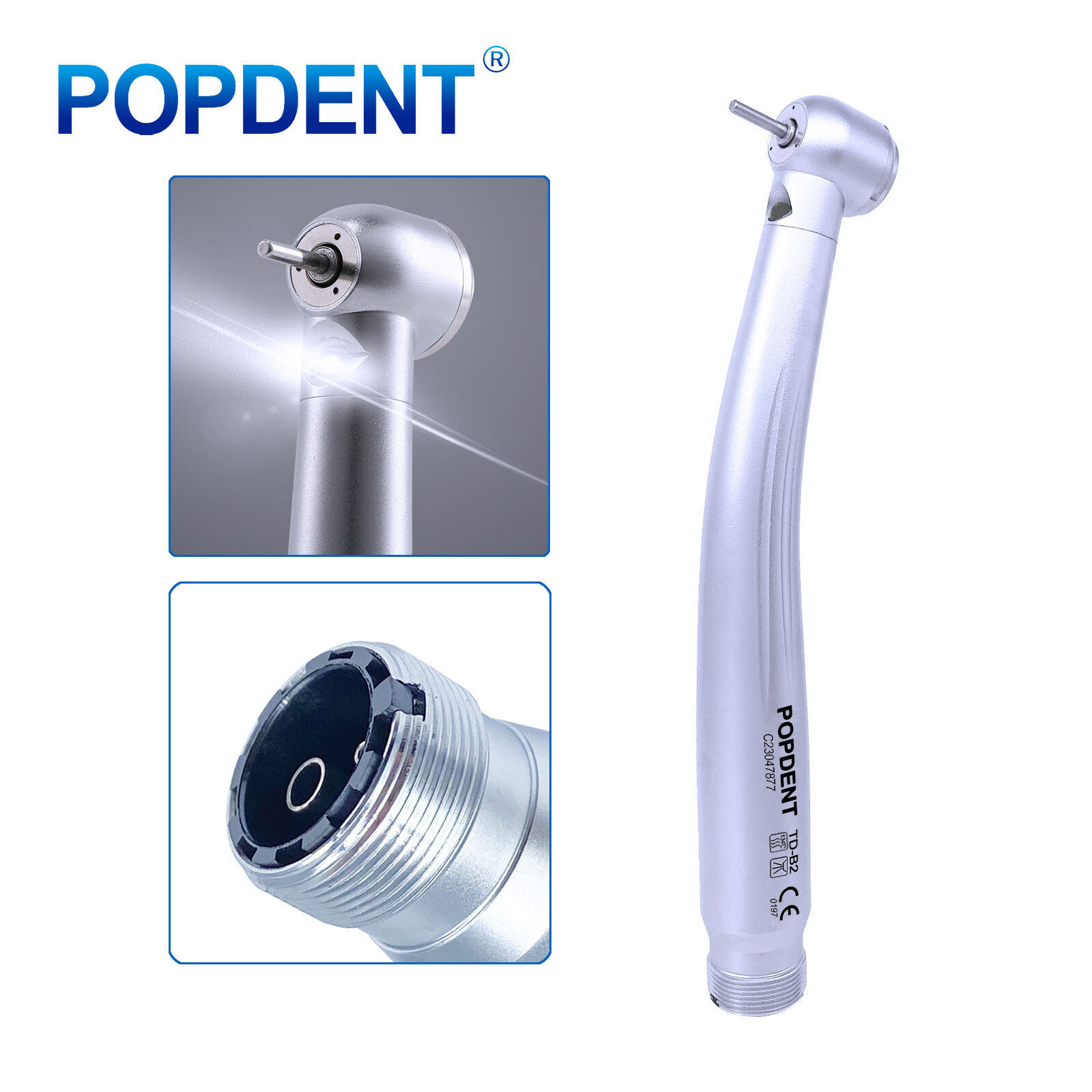 POPDENT E-generator Dental LED Fiber Optic /High Speed Handpiece 2/4 hole FDA