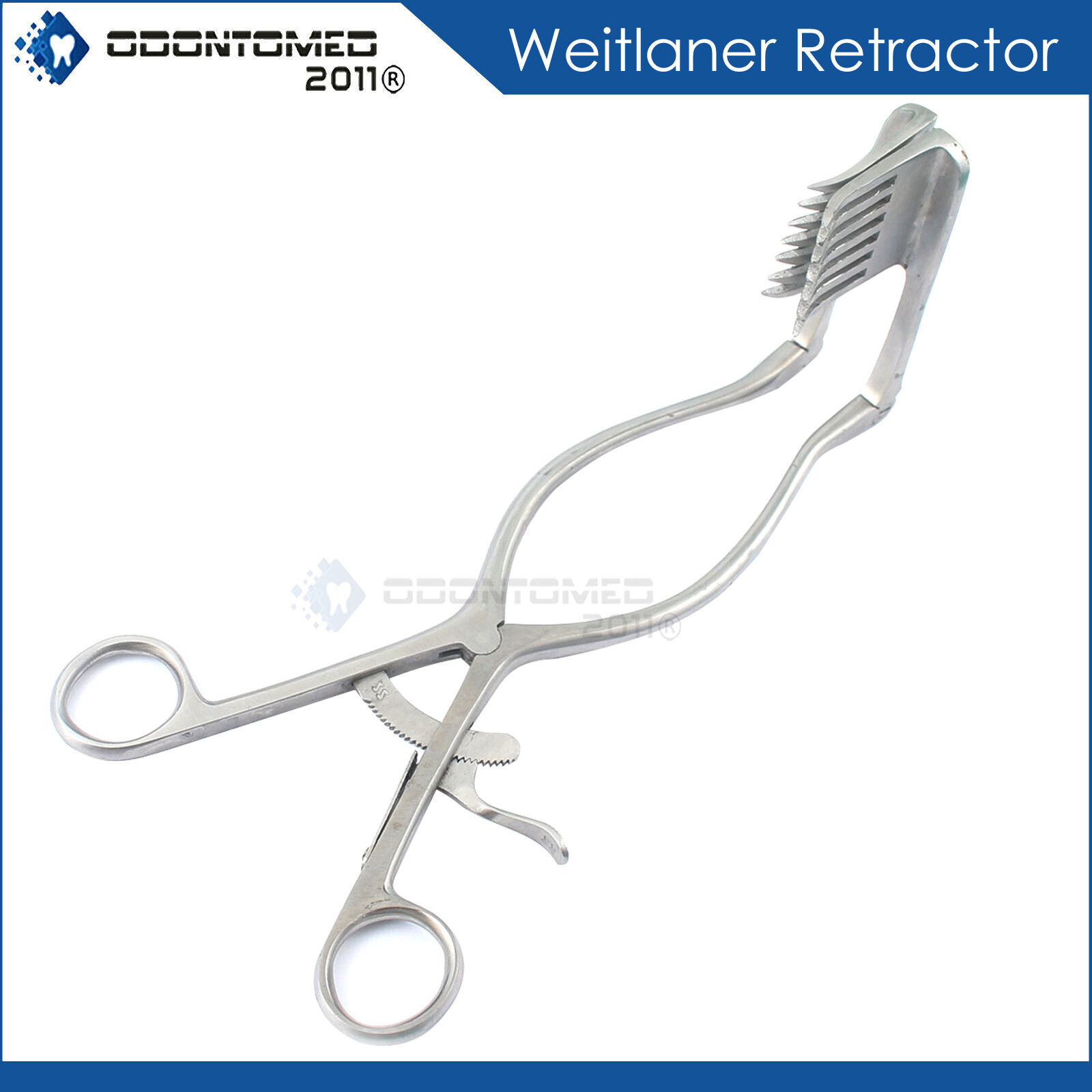 New Beckman Weitlaner Retractor 13″ 7×7 Prong Sharp German Surgical Instruments