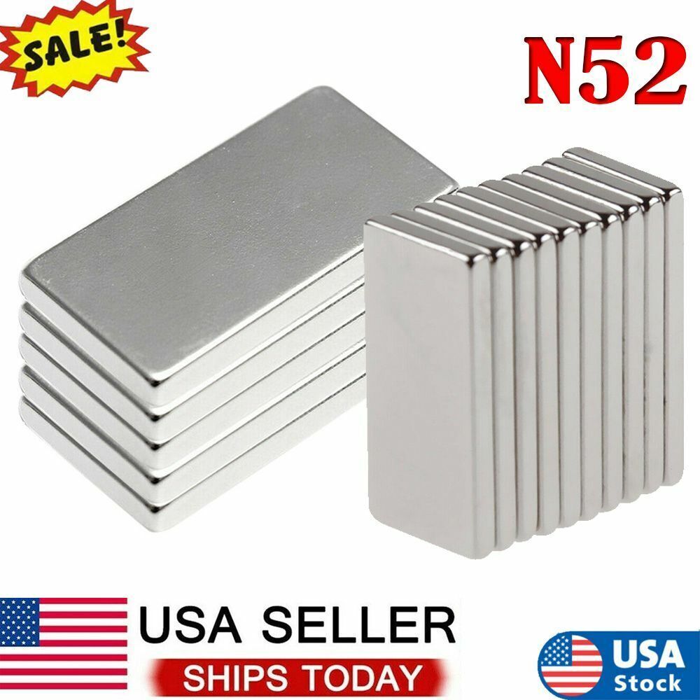 5 10 25 50 N52 Strong Neodymium Magnets Rare Earth Lifting Magnets 20*10*2mm