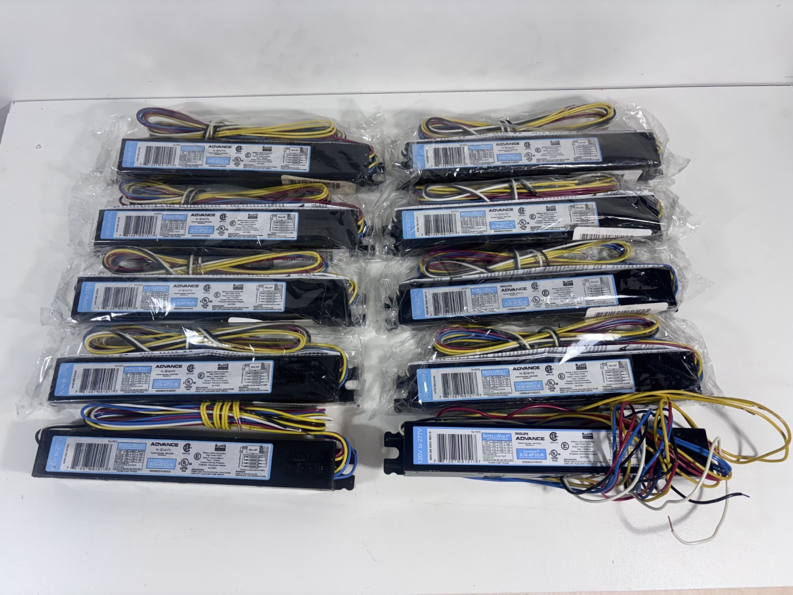 10 PACK Philips Advance ICN-4P32-N Electronic Ballast 3/4 Lamp T8 120-277V