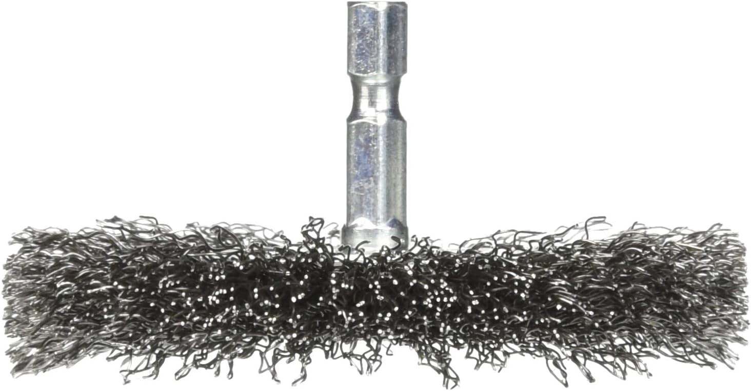 72735 Wire Wheel Brush, Coarse Crimped with 1/4-Inch Hex Shank, 3-Inch-by-.012-I