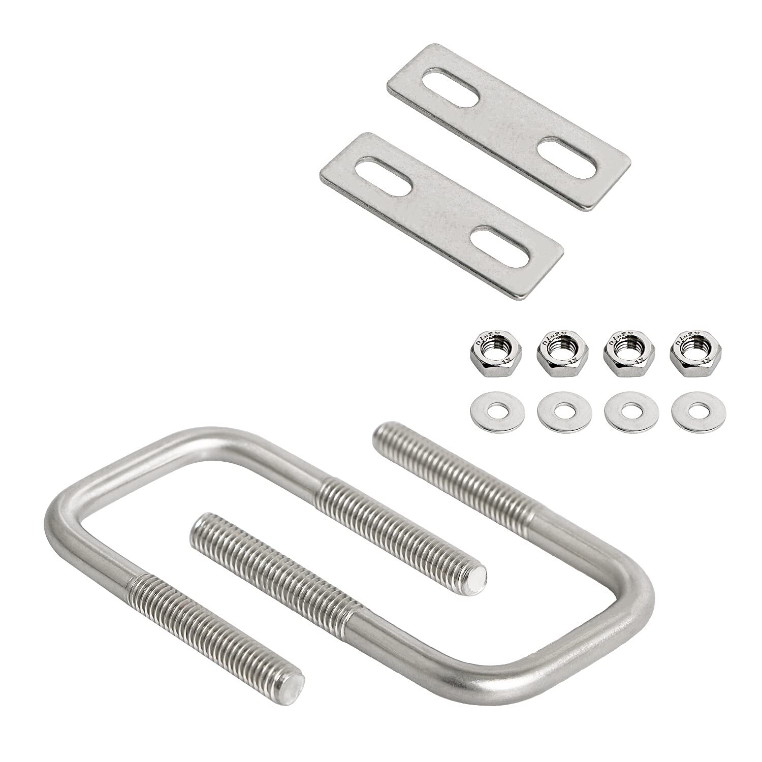 Square U-Bolts 1.18″30mm Inner Width M6 Thread 304 Stainless Steel Silver wit…