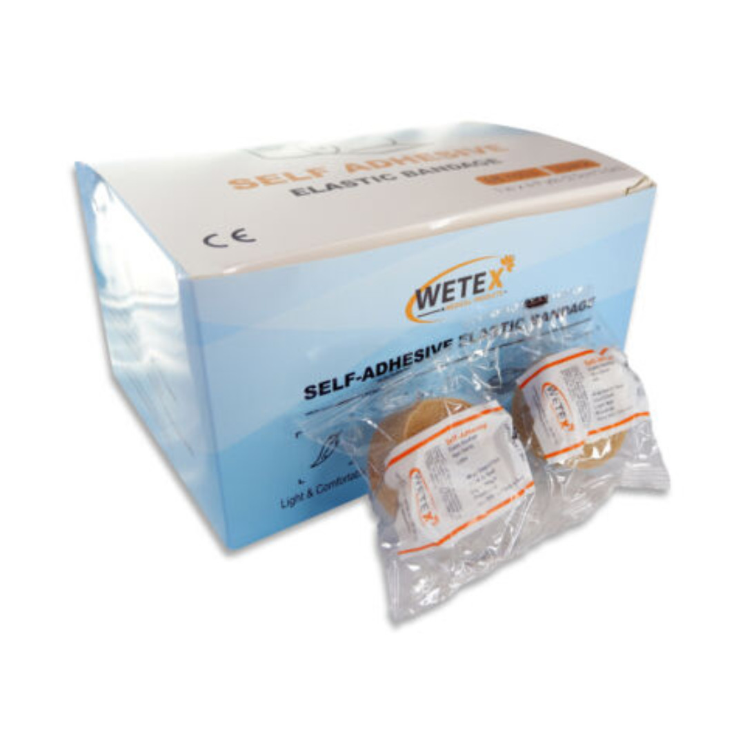 Self Adherent Cohesive Wrap Bandages Tape, Tan Color, 3 Sizes, FDA CE , EXP 6/27