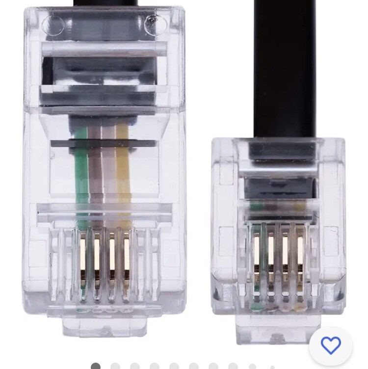 Comparable T-FLEX COIN CABLE 110-386 NCR 1639-K191. 5 Foot RJ45 To RJ11