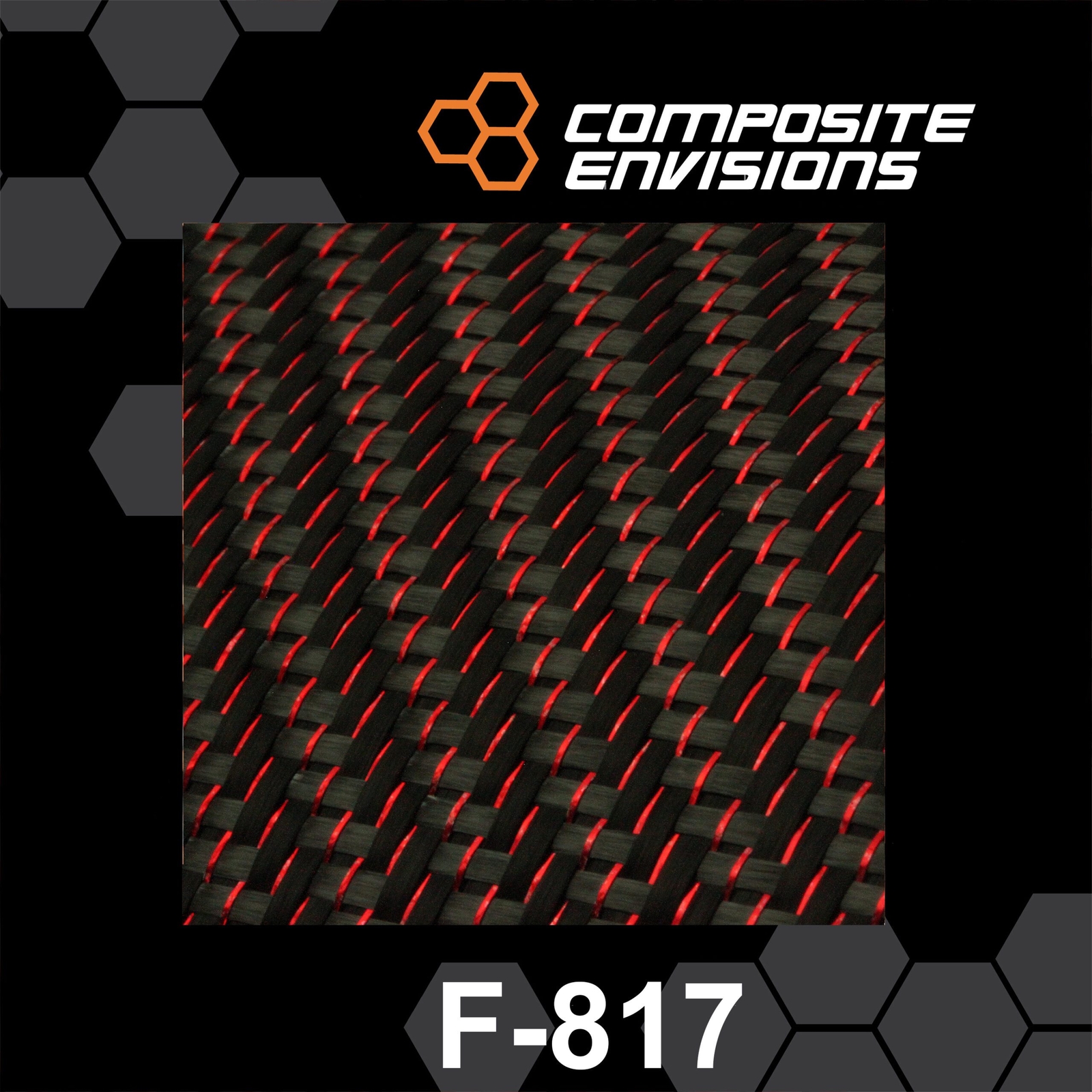 Red Reflections Carbon Fiber Fabric 2×2 Twill 3k 5.9oz/200gsm-Sample