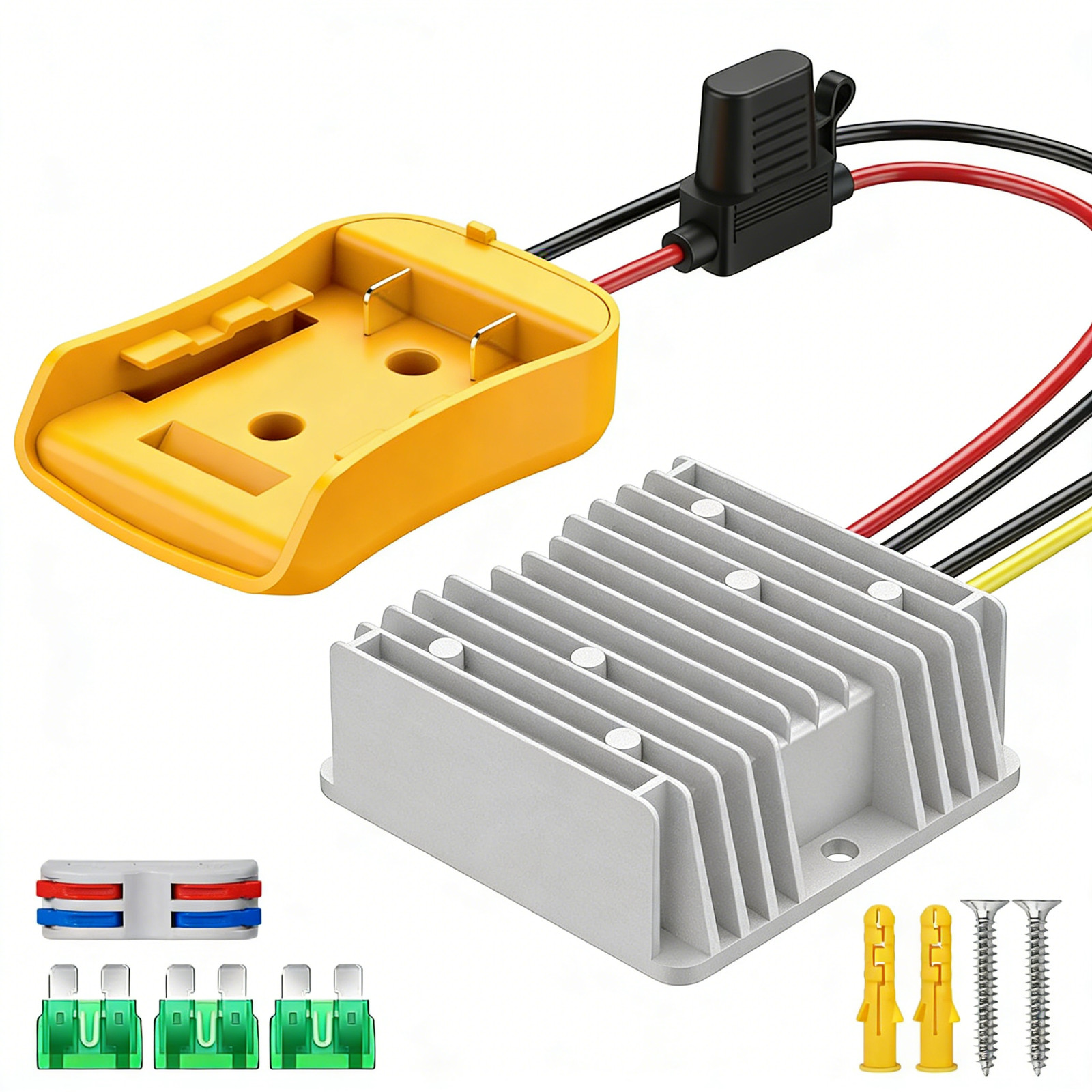 20V to 12V 20A Step Down Converter Adapter Compatible with Dewalt 20V Regulator