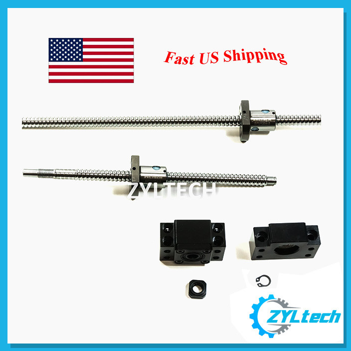 ZYLtech Precision (TRUE C7) Ball Screw 1204 + BF/BK10 End Support 700/850/1000mm