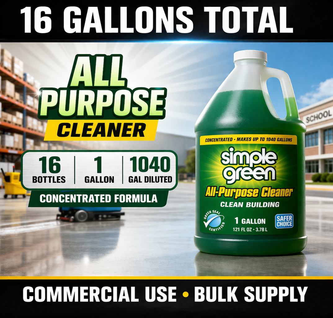 Simple Green All Purpose Cleaner 1 Gal 16 Pack Commercial Bulk 1210000211001