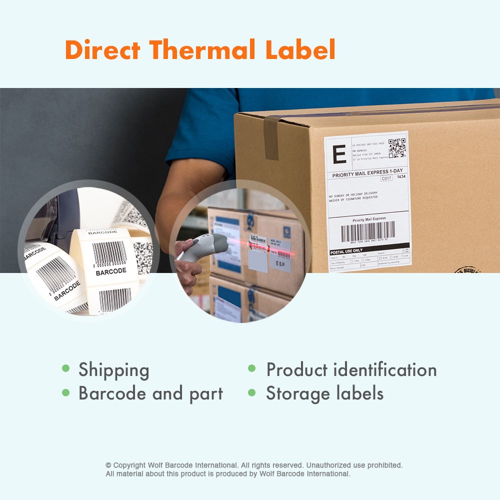 4000 Fanfold 4×6 Direct Thermal Shipping Barcode Mailing Label – Zebra 2844 US