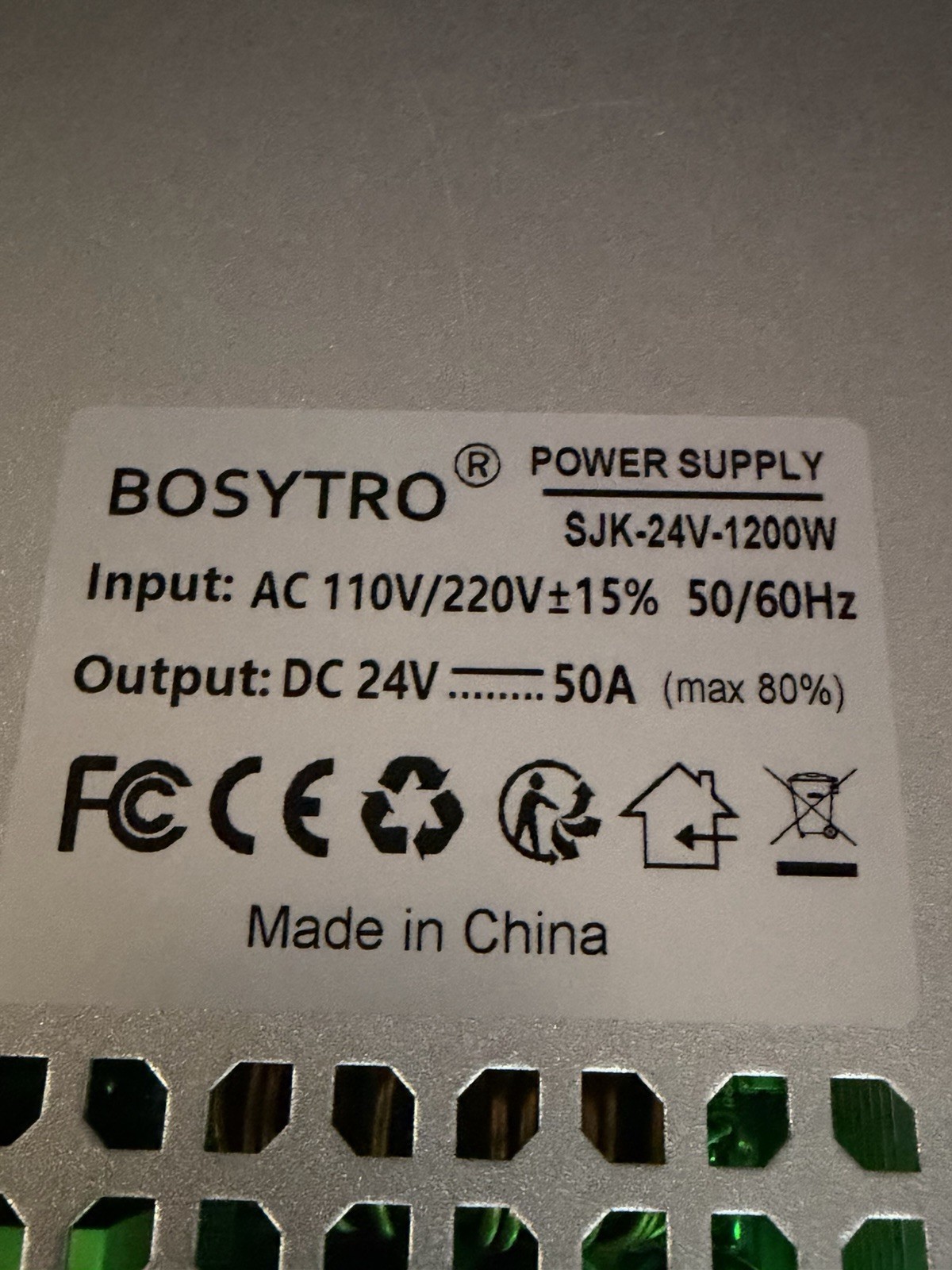 BOSYTRO 12V DC Power Supply 600W 50A AC to DC Converter Switching-New Open Box