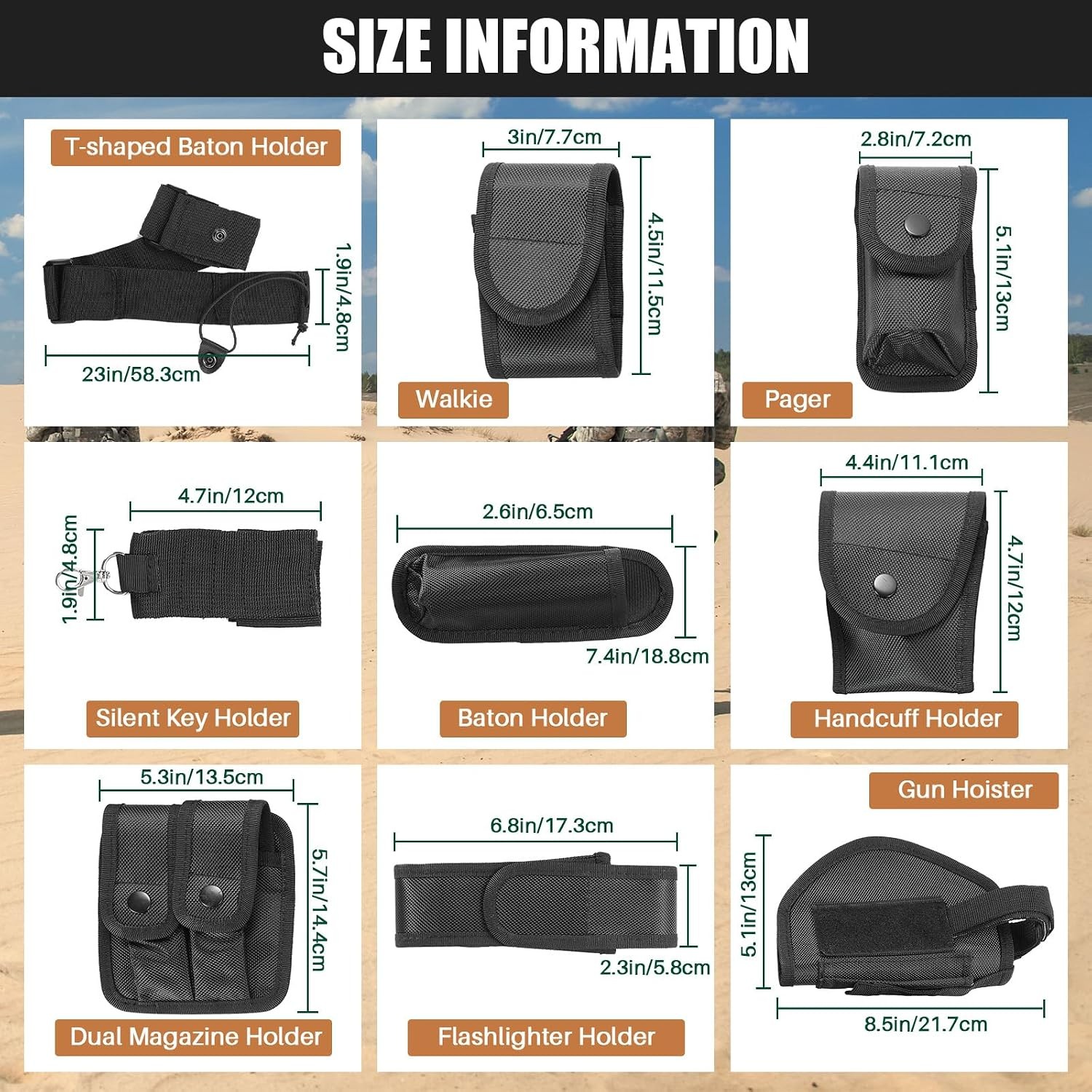 Tactical Police Security Guard Duty Belt Law Enforcement Modular Nylon Belt