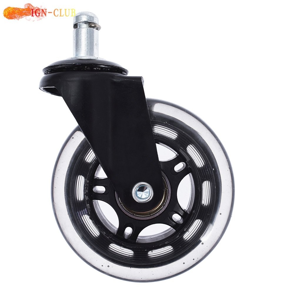3 Inch Replace Office Chair Rubber Caster Wheel Swivel Wheels 5 Pieces
