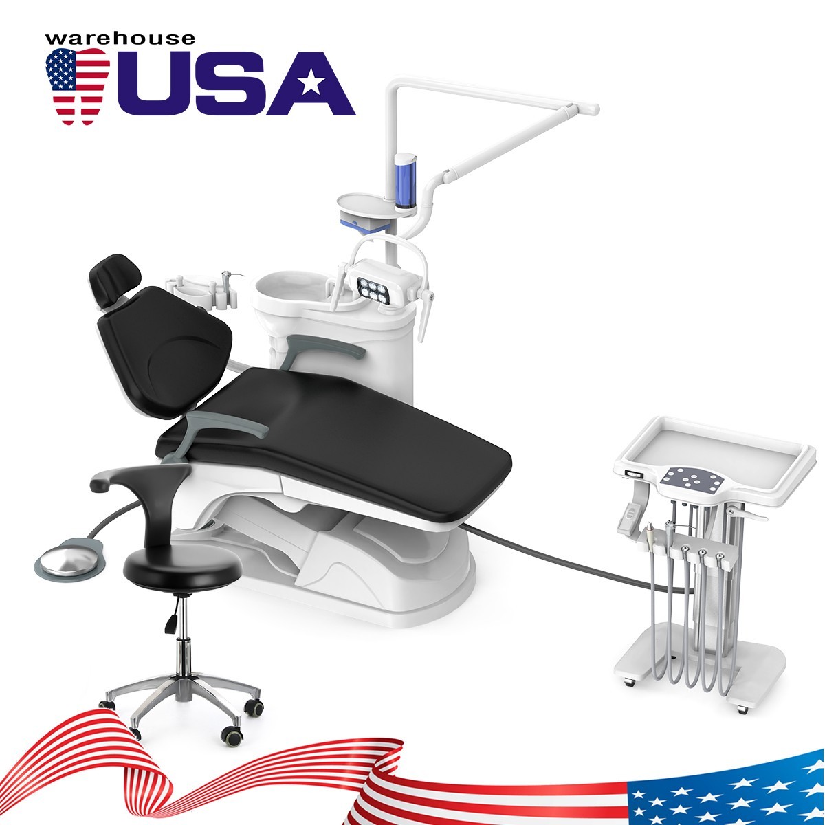 Dental Unit Chair Computer Controlled DC Motor ‘Stool/Dental Delivery Unit Cart