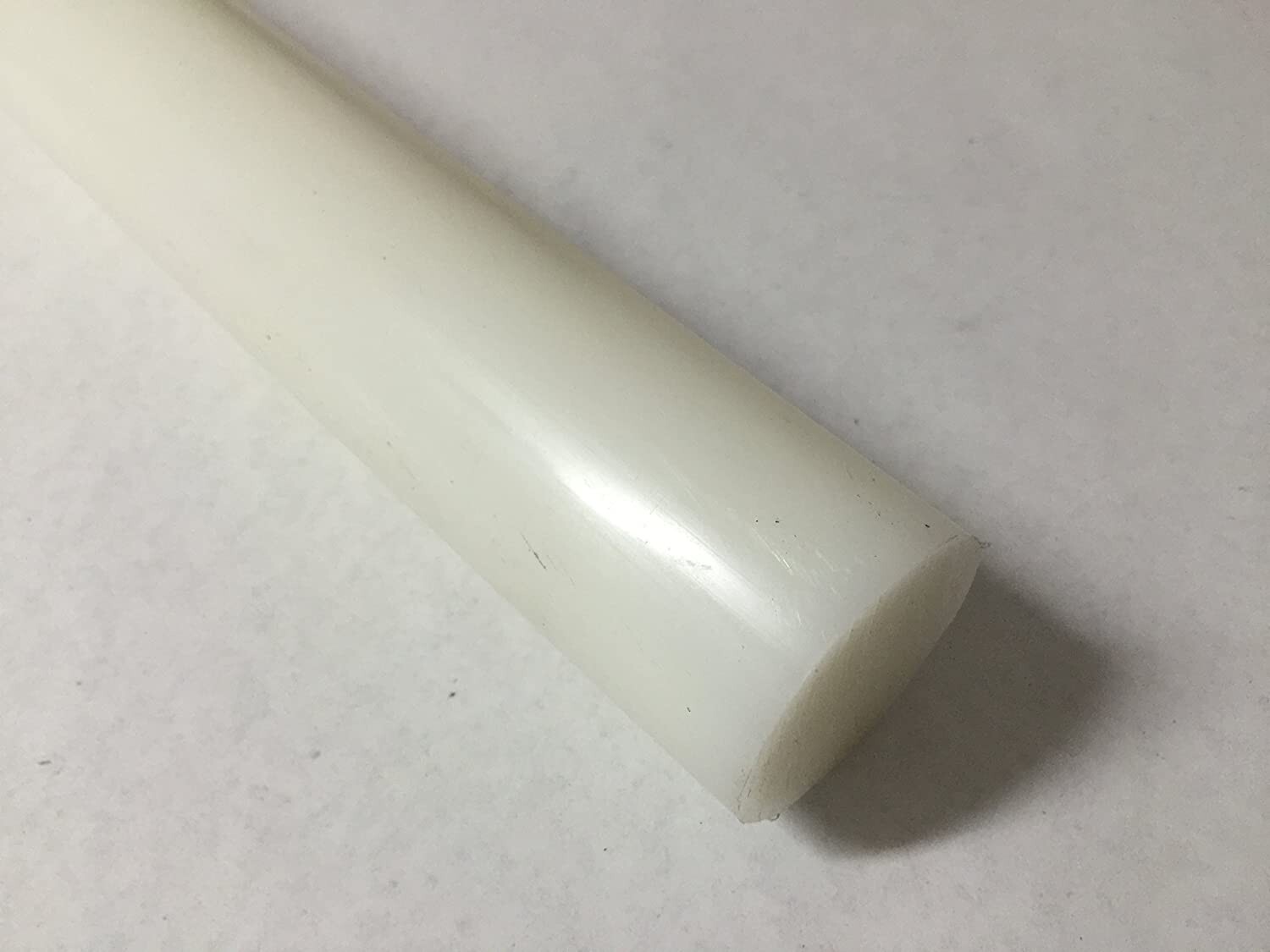 Nylon Rod 1.5″ Diameter, 6″ Long, White (Off White), 6/6