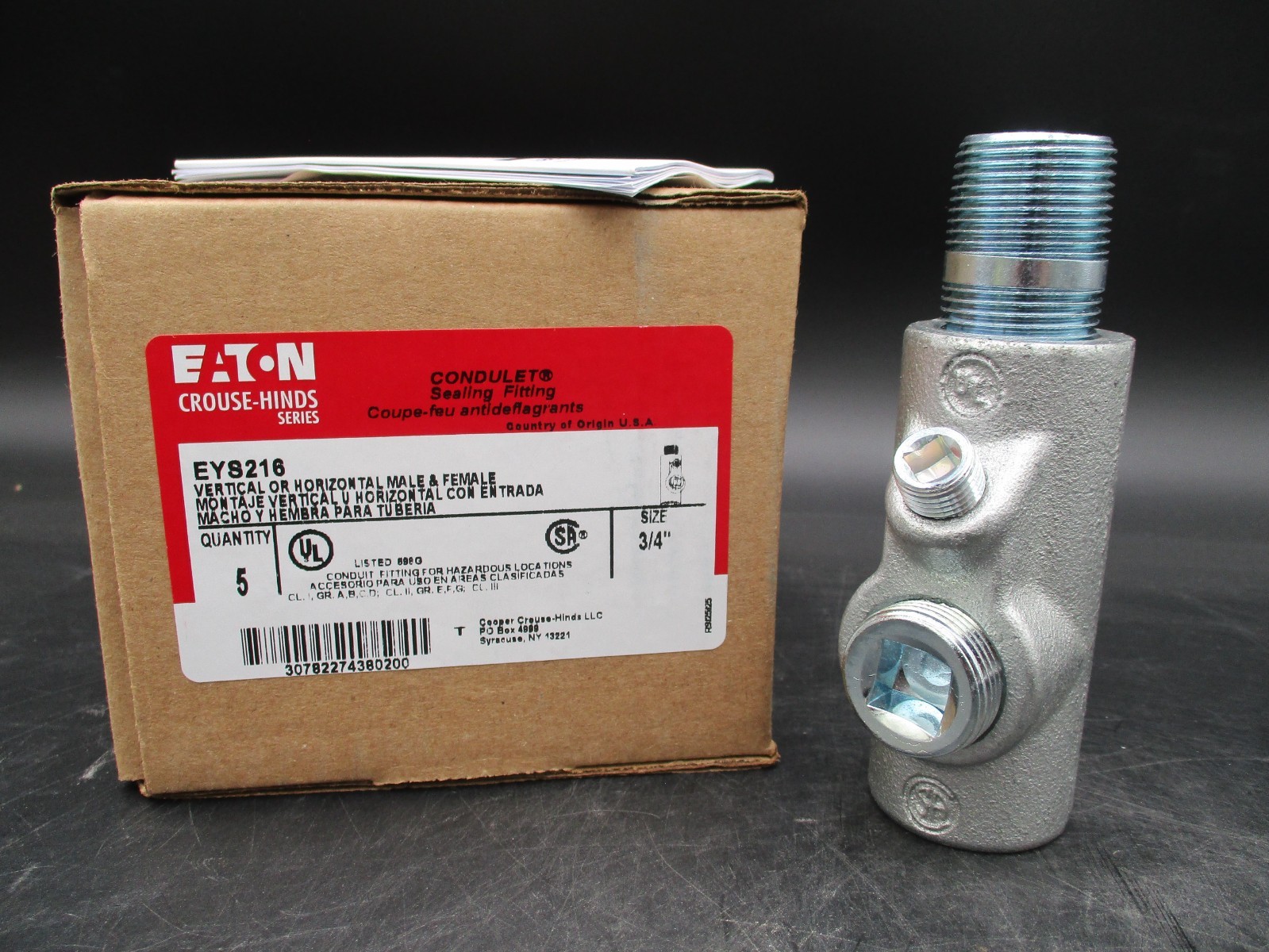 (QTY 1) CROUSE HINDS EYS216 3/4″ EXPLOSION PROOF SEAL OFF *SAME DAY SHIP