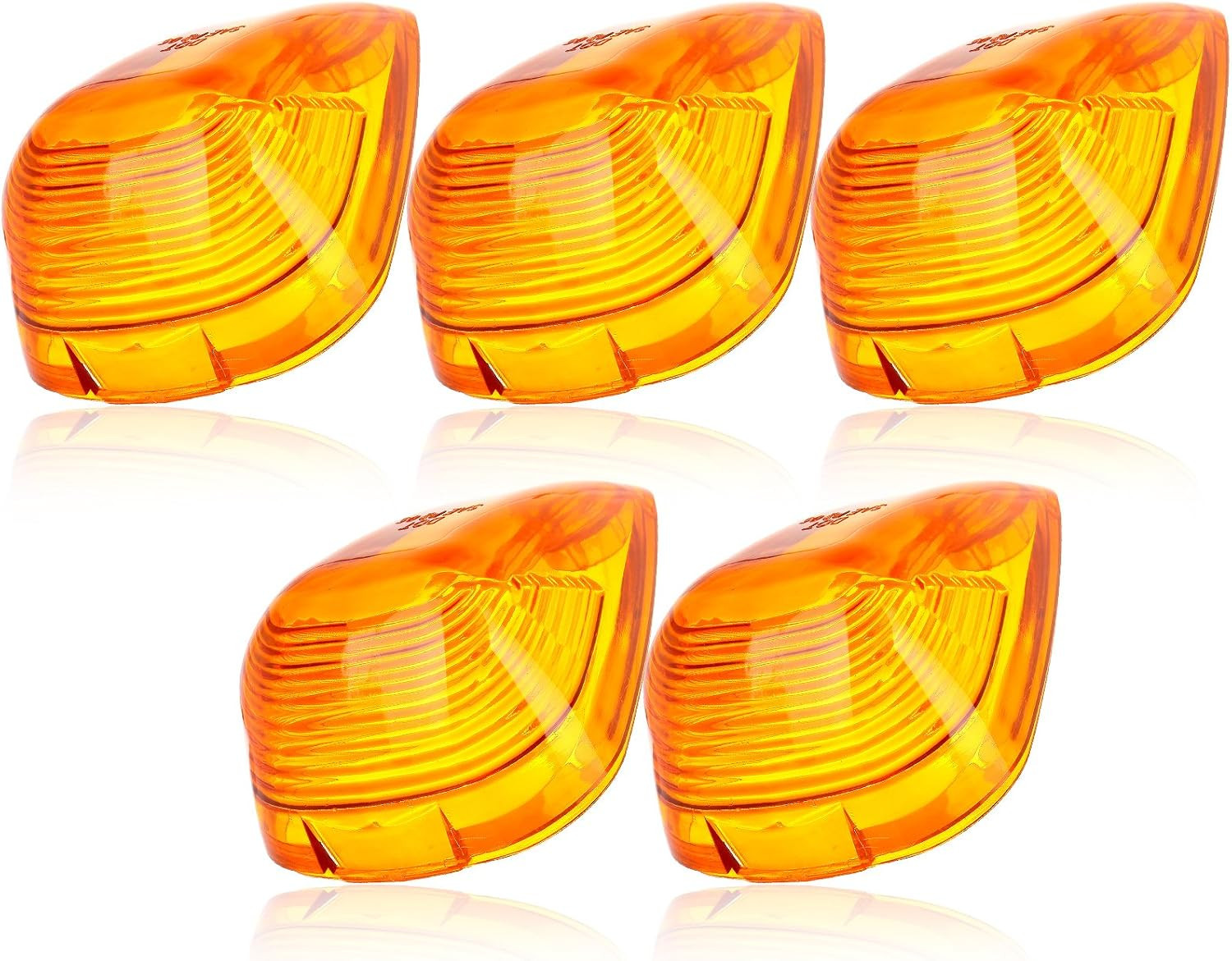 5PCS Amber Cab Roof Marker Light Assembly for Ford F-250 F-350 F-450 1999-2016