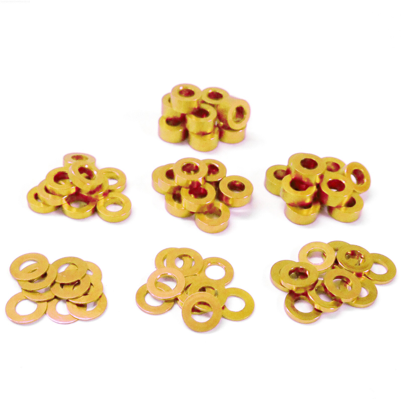 CNC M3 0.25/0.5/1/1.5/2/2.5/3mm Aluminum Alloy Flat Round Spacer Model Anodized